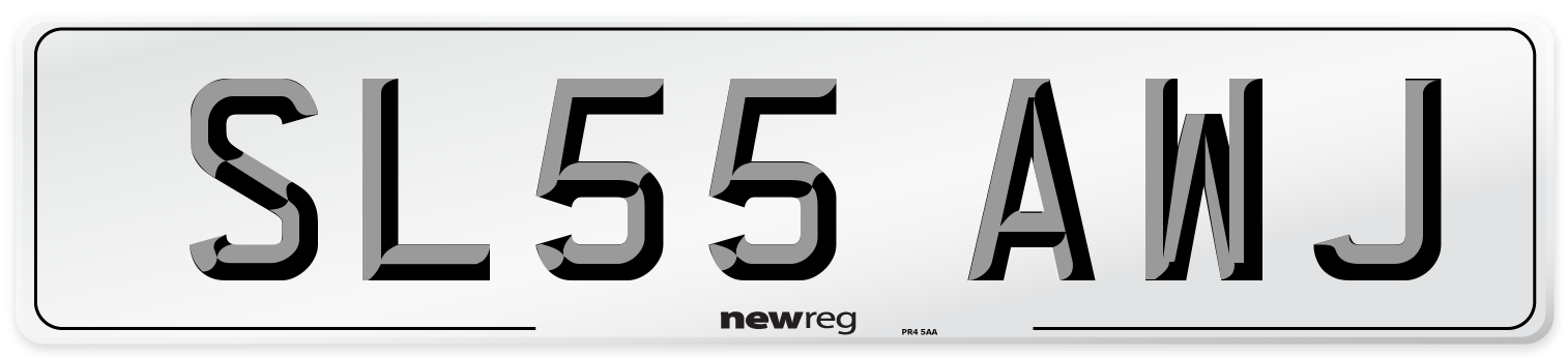 SL55 AWJ Number Plate from New Reg